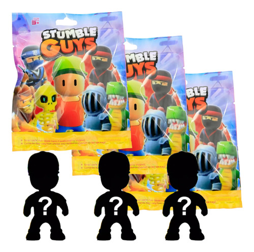 Stumble Guys Melhor Jogo 3 Bonecos E 9 Cards Blind Bag Full