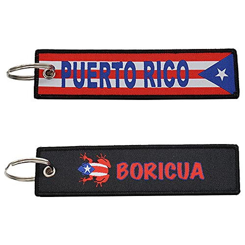 Llavero De Bandera De Puerto Rico Y Coqui Motocicleta, ...