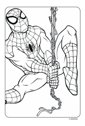 Imagem 4 de 5 de Folhas Para Colorir Mini Homem Aranha Com Giz De Cera
