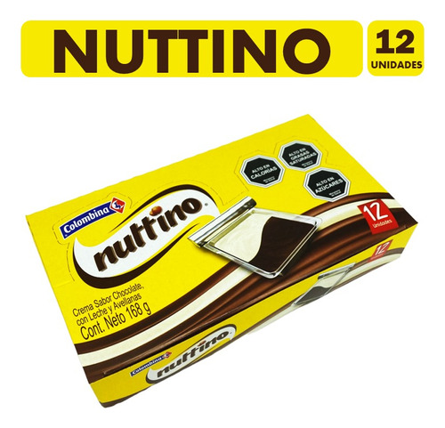 Chocolate Nuttino -dulce Crema Sabor Chocolate (12 Unidades)