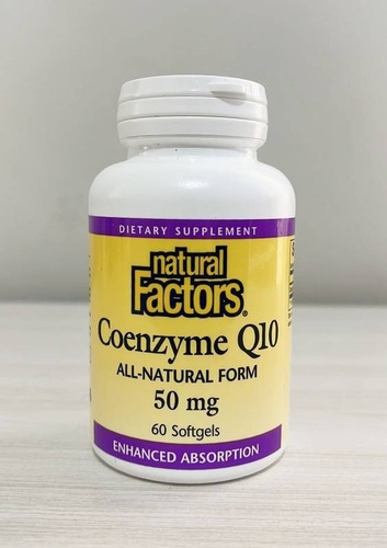 Coenzima Q10 CoQ10 50 mg 60 cápsulas blandas - Factores naturales