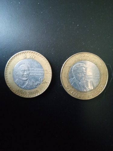 Monedas De 20 Conmemorativas Octavio Paz 2000y 2010