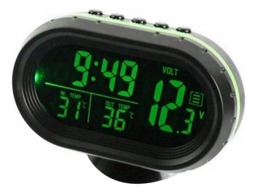S Reloj Digital Termómetro Coche 12v Led Dual Temperatura