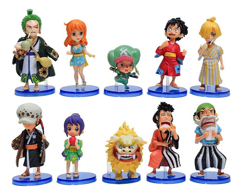 Figuras De Acción De One Piece Luffy, Sanji, Nami  10 Pcs 