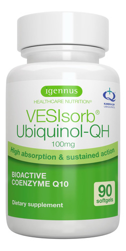 Vesisorb Ubiquinol-qh Advanced Coq10 100 Mg, Alta Absorcion 