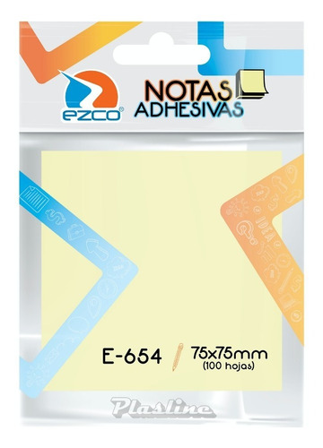 Notas Adhesivas Amarillas 75x75 100 Hojas X 2u (200 Hojas)