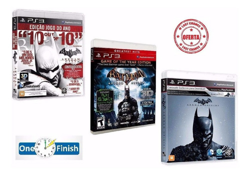 Batman Arkham City + Arkham Asylum + Arkham Origins - Ps3