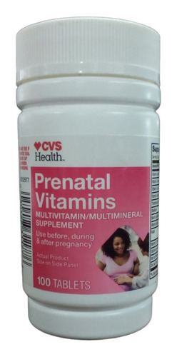Multivitamínico Prenatal ( Embarazada) Cvs 100 Tabletas.