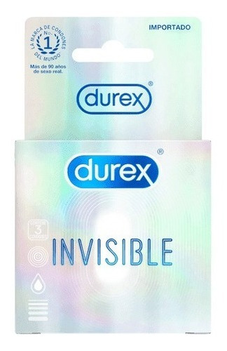 Durex Invisible Caja 3 Condones Preservativos Transparentes