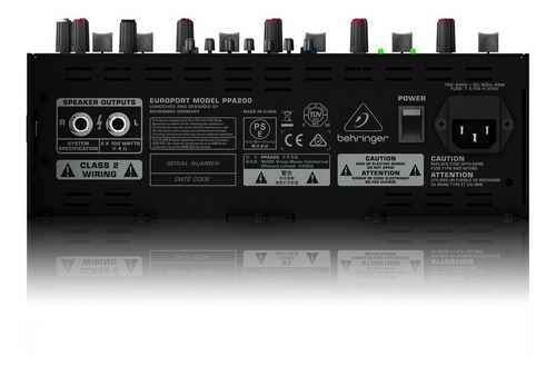 Imagen 7 de 9 de Sistema De Pa Portátil Behringer Europort Ppa200 5 Canales
