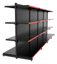 Comprar Gôndolas Central 140 Altura 1 Inicial + 3 Cont Preta