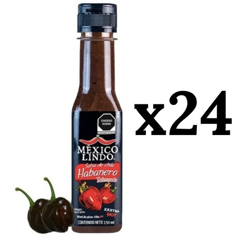 Salsa Habanero Tatemado 24 Pzs 150ml C/u