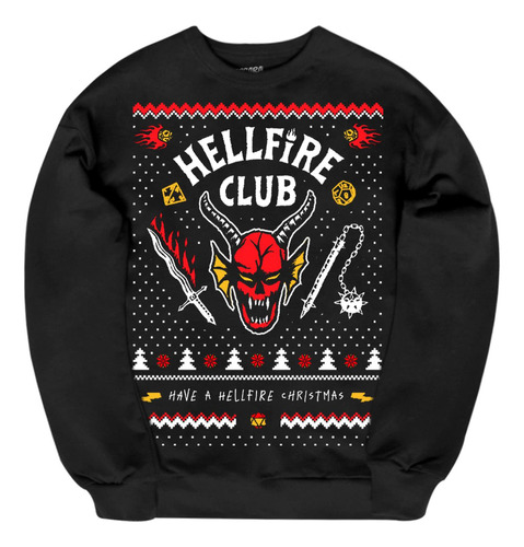      Sudadera Mujer Netflix Hellfire Club Ugly Máscara De Lá