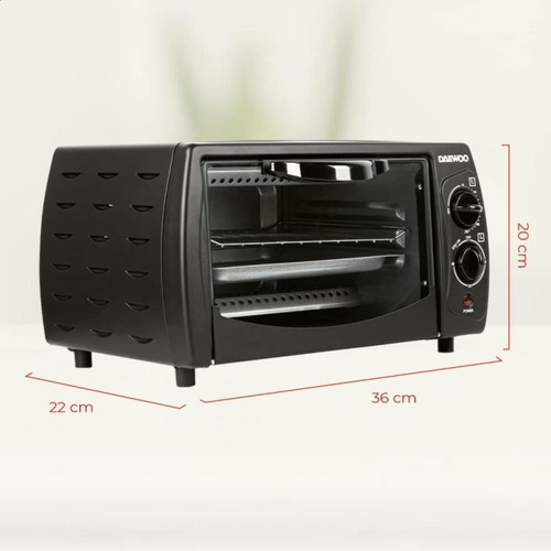 Daewoo Horno Eléctrico Daewoo Negro Dot-1645 9 Litros Y