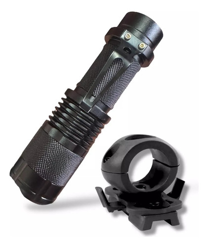 Kit Lámpara T6 Recargable + Soporte Casco Táctico Grande