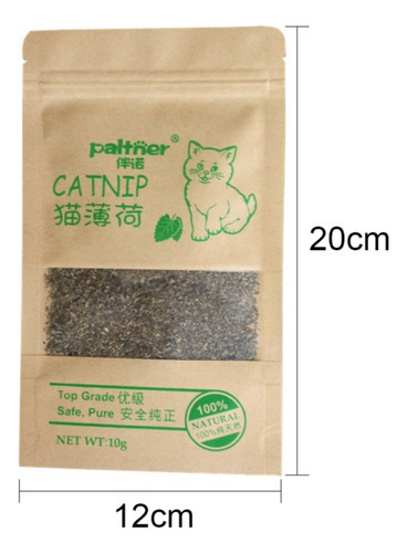 Hierba Menta Catnip Para Gatos 10gr Bolsa Estimulante