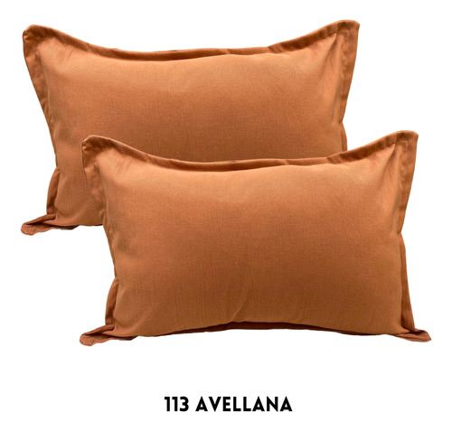 Combo 2 Almohadones Tusor 70x50 Cm Nordicos Relleno Vellon 115 Crudo .