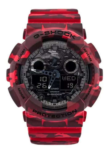 Reloj G-SHOCK GA-B001-4A Carbono/Resina Hombre Rojo - Btime