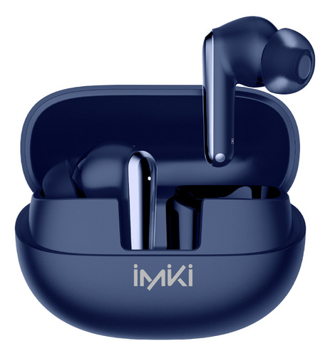 Imiki T14 Audífonos Inalámbricos Bluetooth 5.3 Gamer Con Six Micrófono Con Anc Enc Deportivos Auriculares In-ear Earbuds Carga Rápida Con Reducción De Ruido Compatible Con iPhone Y Android Color Azul