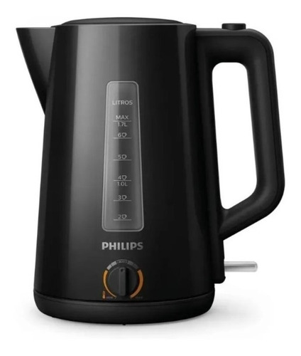 Pava Electrica Philips Hd9368/90 Negra 1.7 L Regulador Mate