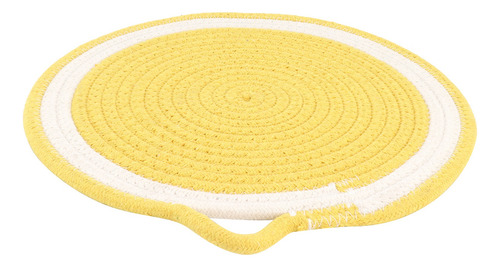 Tapete De Mesa Amarillo De 30 Cm Con Forma De Cuerda De Algo
