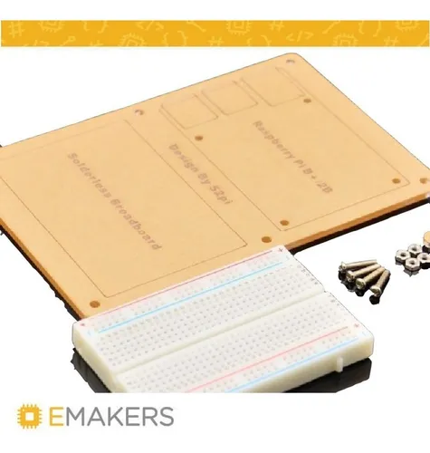 Kit Base Experim Proto 400 Pts Para Raspberry Pi 2 3 Emakers
