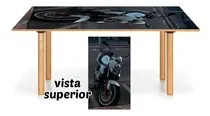 Comprar Vinilo Para Mesa Moto Fierro Rueda Motor Casco Vinilo M1