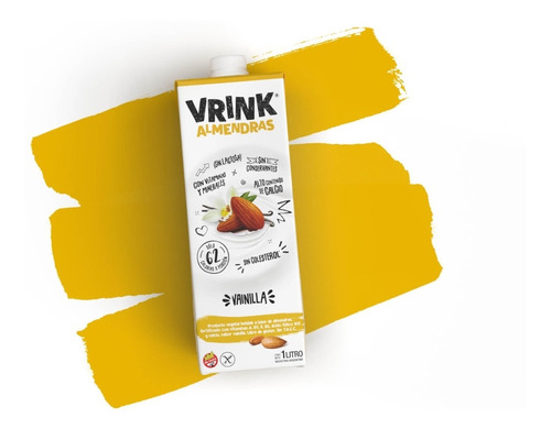 Vrink Leche Almendras Vainilla X 1lt Vegana S/tacc