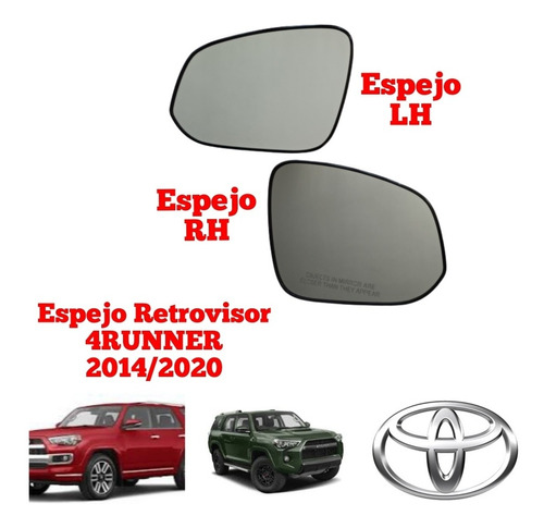 Cristal Retrovisor 4runner 14 2015 2016 2017 2018 20 Origina