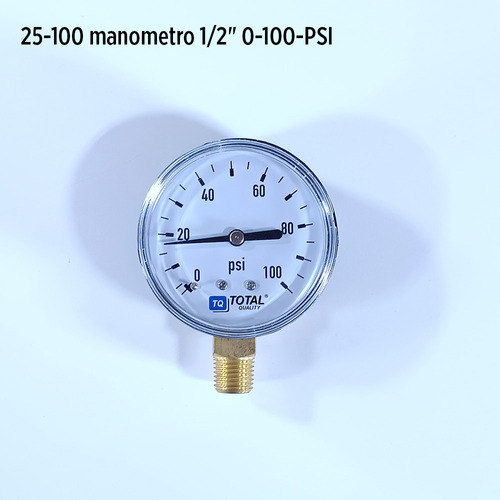 25-100 Manometro 1/2  0-100-psi