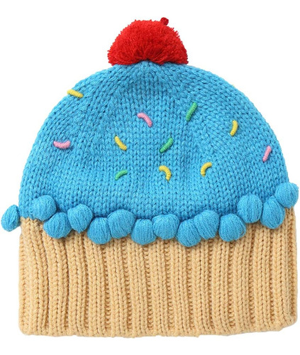 Xinqiao Unisex Kids Cupcake Beanie Cartoon Knitting Hat Para