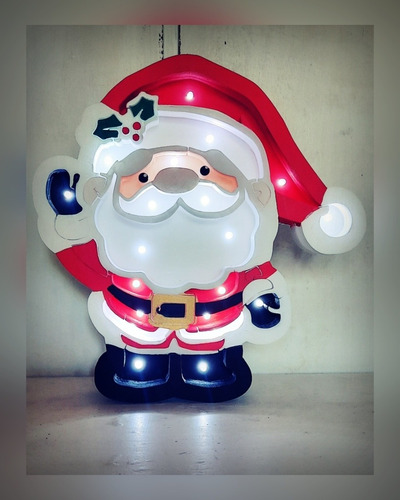 Figura Corpóreo Polifan Led Navidad Papa Noel Arbolito Reno 