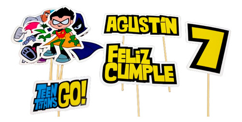 Adorno Torta Jovenes Titanes Teen Titans Go! Personalizado