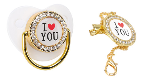 Chupete Infantil Baby Bling Con Diseño De «i Love You», Mode