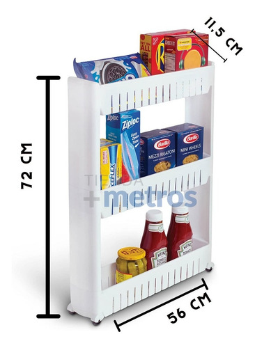 Carrito Organizador Reducidos Cocina Baño Lavadero 3 Piso P