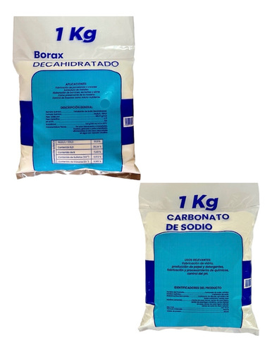 Bórax 1 Kg + Carbonato De Sodio 1 Kg
