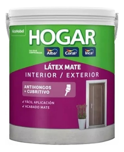  Alba Hogar Interior/Exterior pintura látex mate 10L color blanco