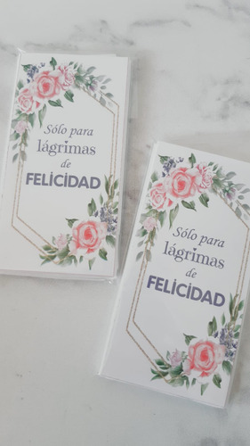 Pañuelitos De Papel Personalizados Souvenir X 15