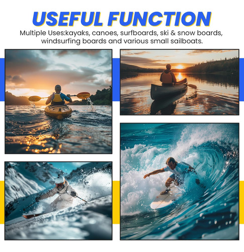 Soporte De Techo Universal Para Kayak Y Canoa 2 Pares