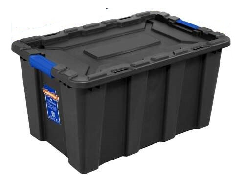 Caja Contenedor Plastico Apilable Negro 100lt Wadfow Wtb331b