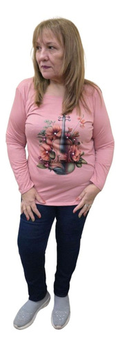 Remera Algodon Spum Sublimada Mangas L,personalizada T 1 A 8
