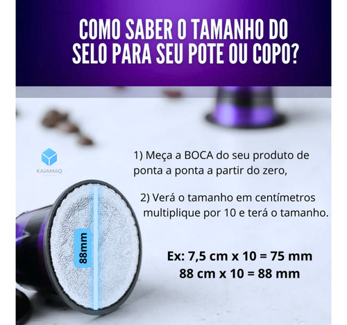 100 Selos Laminado De Aluminío Lacre Seguro Indução 37mm