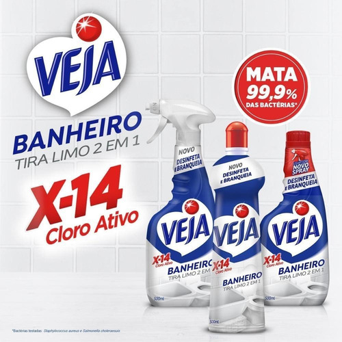Spray Veja 500ml Tira Limo Banheiro X14 Perfume