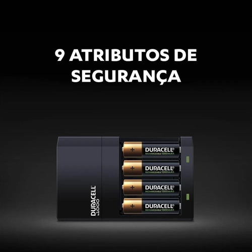 Imagem 6 de 9 de Carregador Bivolt + 4 Pilha Aa Recarregável 2500mah Duracell