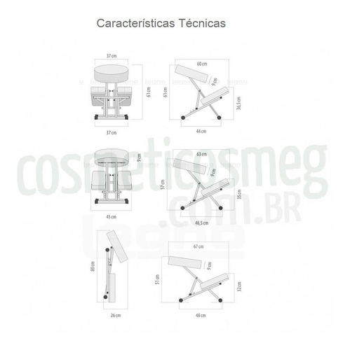 Imagem 4 de 9 de Cadeira Kneeling Chair Reeducação Postural Yoga, Relaxamento