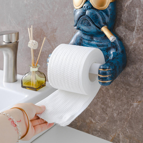 2 Soportes Para Papel Higiénico Con Figura De Perro,