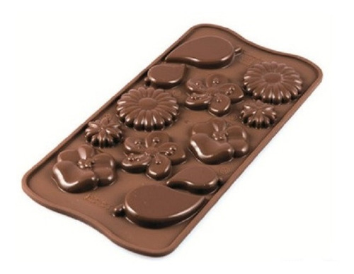 Molde Silicona Para Chocolate Silikomart Bombon Choco Garden