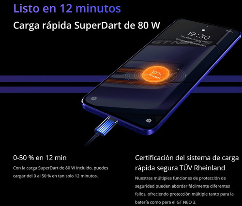 Imagen 9 de 10 de Realme Gt Neo 3 Dual Sim 256gb Rom Azul 12gb Ram