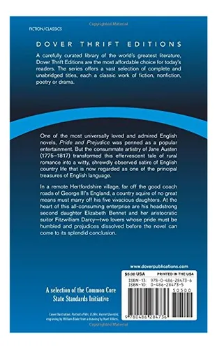 Book : Pride And Prejudice (dover Thrift Editions Classic..