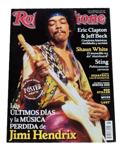 Rolling Stone 84 Portada Jimi Hendrix Abril 2010 Mexico | MercadoLibre